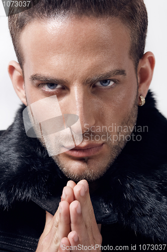 Image of Close up portrait of a young male
