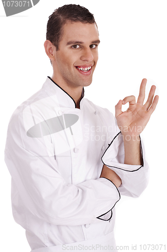 Image of Chief Showing perfect sign