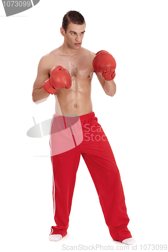 Image of Aggressive boxing men