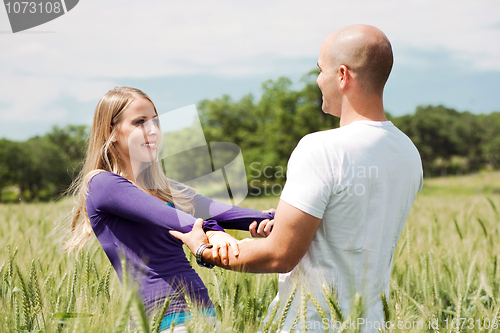 Image of Loving handsome couple relaxing