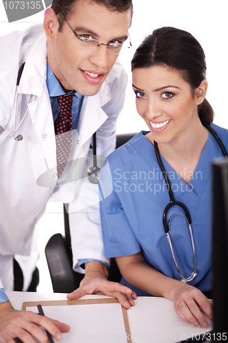 Image of Young doctors looking at camera