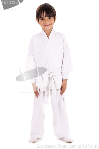 Image of Karate kid in uniform