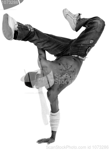 Image of Hip hop dancer freezed his movements
