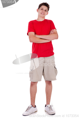 Image of Smart young kid isolated on white background