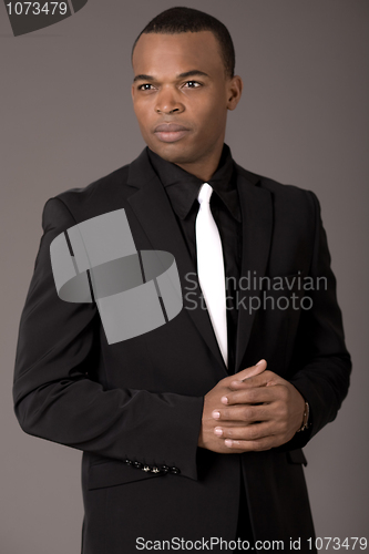 Image of Portrait of confident african american business man