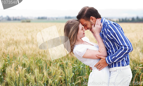 Image of Couple getting close in romance