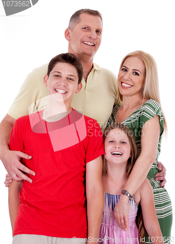 Image of Isolated portrait of happy family