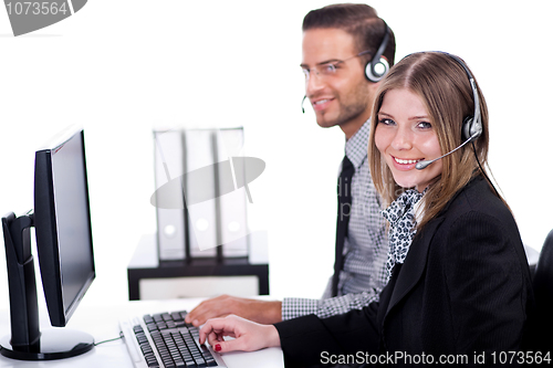 Image of Smiling executive operators
