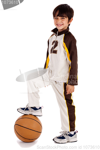 Image of Junior boy basket ball player
