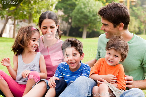 Image of Parents spending good time with their children