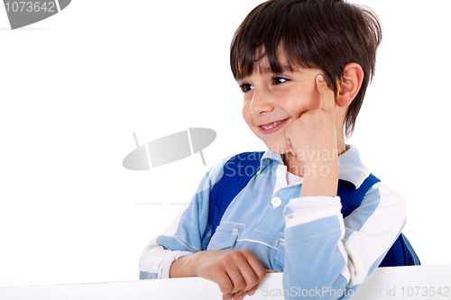 Image of Cute kid thinking
