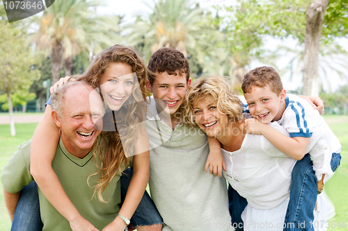 Image of Young generation enjoying piggyride