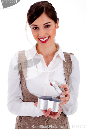Image of Image of lady opening gift box