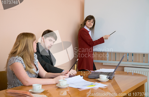 Image of Young woman to speak at a meeting
