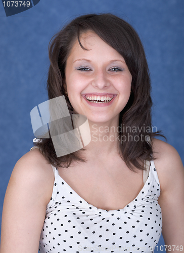 Image of Portrait pretty smiling young lady