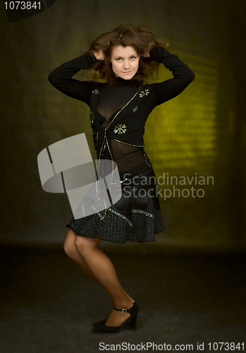 Image of beauty girl on dark background