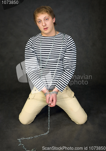 Image of Young man shackled 