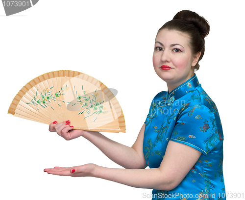 Image of Japanese girl with fan