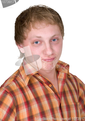 Image of Portrait of the guy on white background