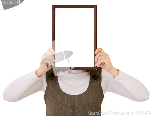 Image of Woman with frame