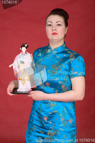 Image of Japanese girl with doll