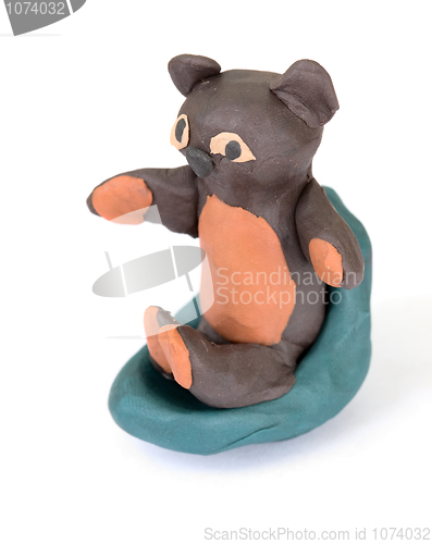 Image of Bear stuck together from plasticine