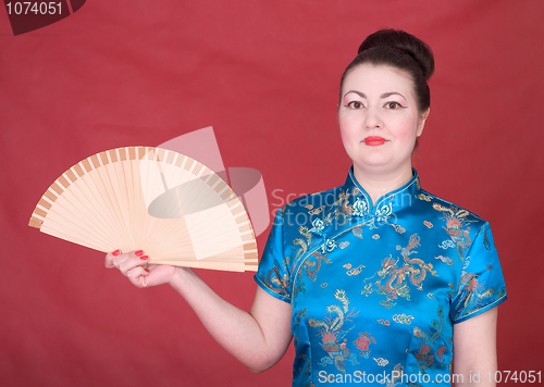 Image of Japanese girl with fan