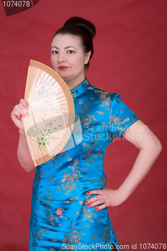 Image of Japanese girl with fan