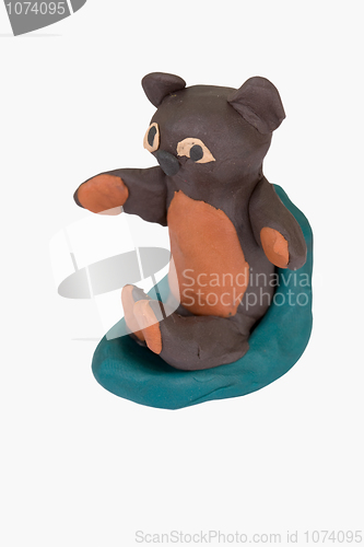 Image of Bear stuck together from plasticine