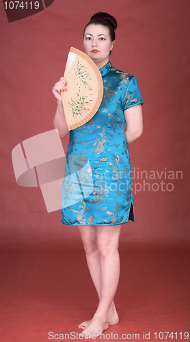 Image of Japanese girl with fan