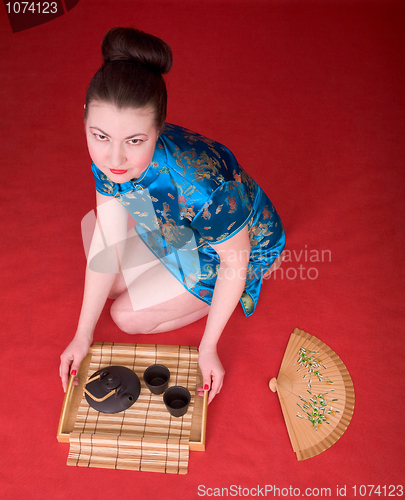 Image of Japanese girl from tea ceremony