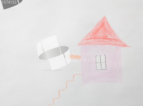 Image of Children's drawing - house