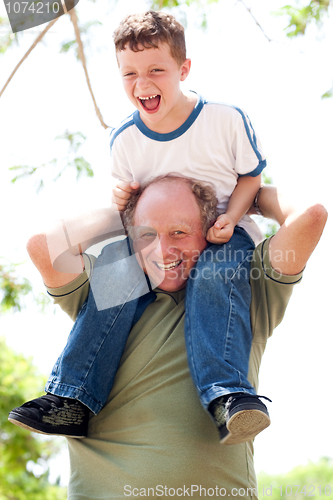 Image of Grandpa enjoying himself