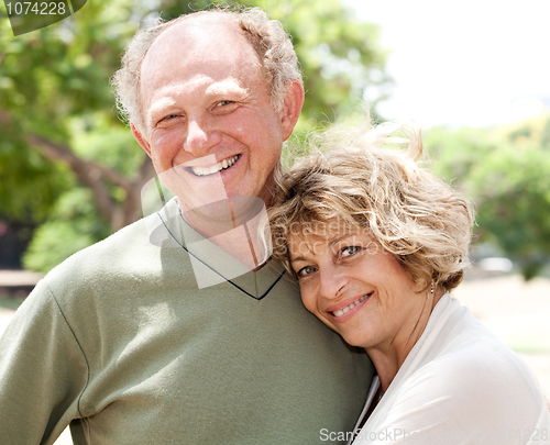 Image of Loving, handsome senior couple