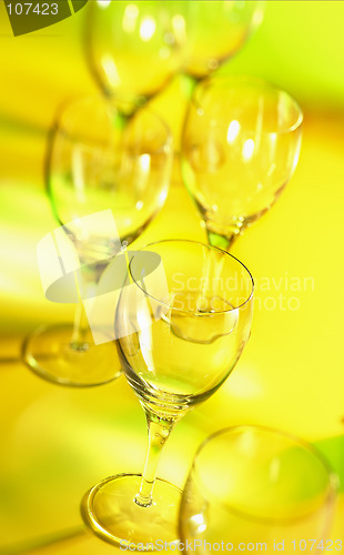 Image of coloured wine glasses