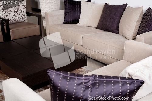 Image of Modern fabric couch