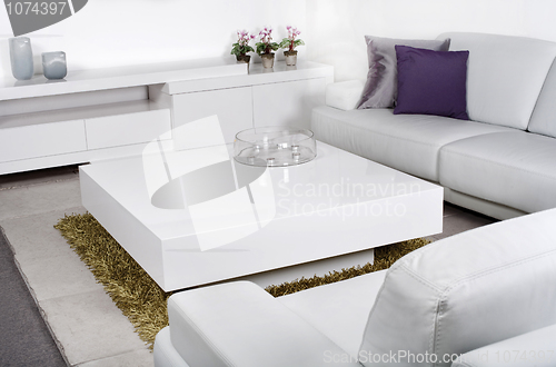 Image of Trendy layout of modern living room