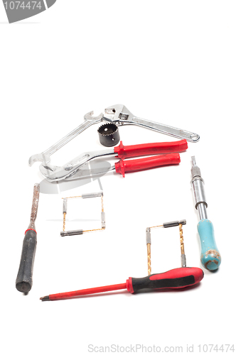 Image of Conceptual photo with building tools
