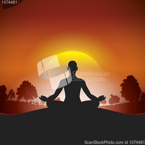 Image of yoga in the sunlight