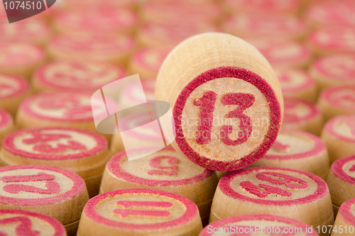 Image of Counter of a bingo with number thirteen