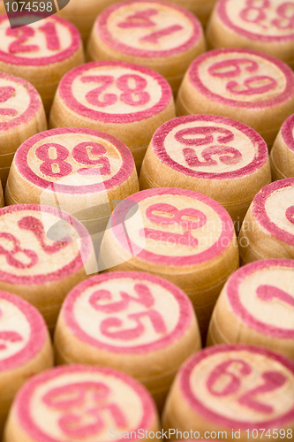 Image of Wooden counters of bingo