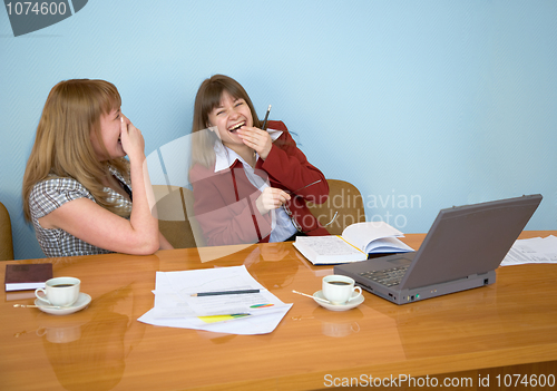 Image of Young girls laugh