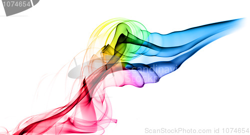 Image of Abstract colorful fume pattern