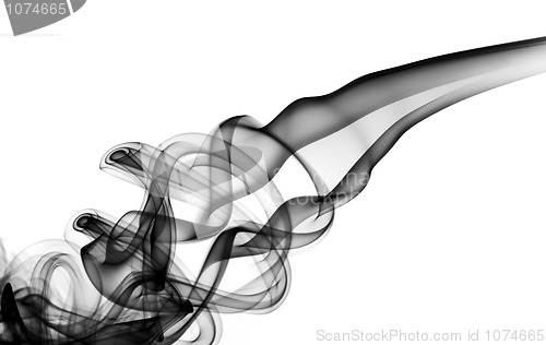 Image of Black magic fume swirl on white