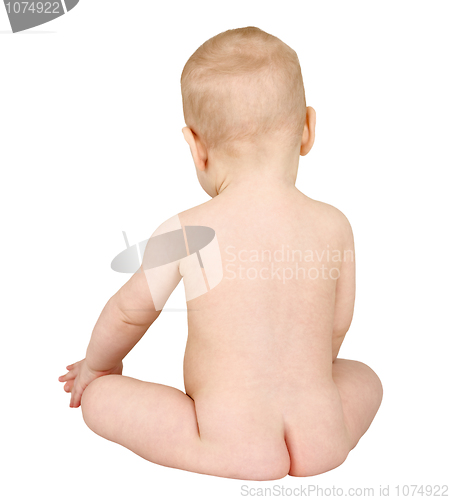 Image of Baby to sit a back to us