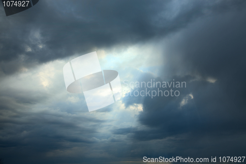 Image of Sunshine making the way through clouds