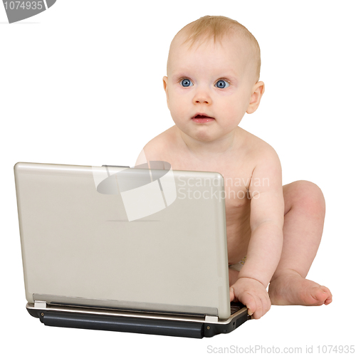 Image of Baby with laptop