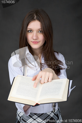 Image of Portrait of the girl with book