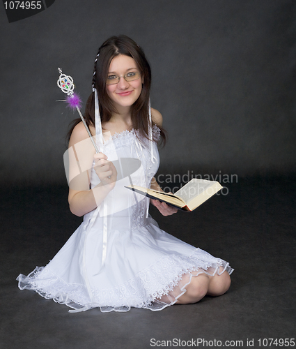Image of Girl - the magician with the book