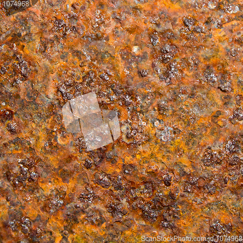 Image of Texture of rusty metal sheet